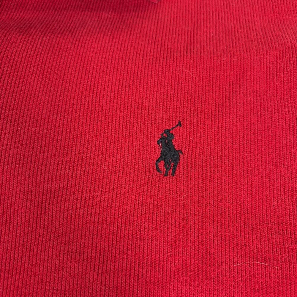Polo Ralph Lauren Mens XXL Red Quarter Zip Pullovers Pony Cotton Bnfts Charity - Picture 2 of 10
